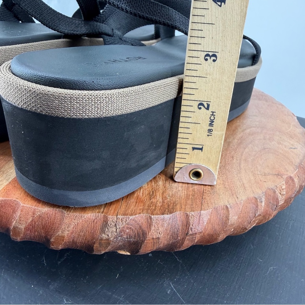 Rothy's Black and Tan Platform Sandals - Picture 8 of 8